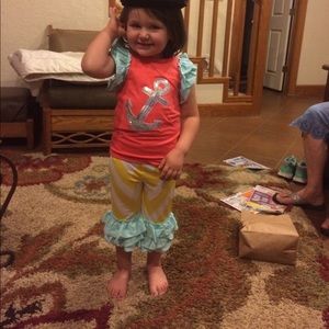 Adorable Boutique colorful nautical ruffle outfit